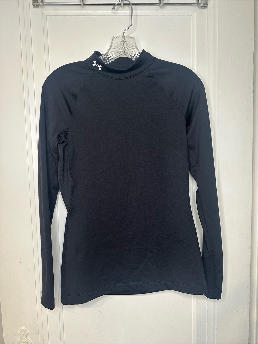 Under Armour ColdGear Fitted Women's Black Long Sleeve Mock Neck Performance Top